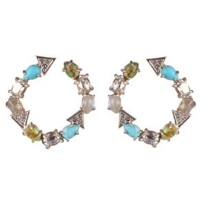 Alexis Bittar Multi-Stone Coiled Post Earrings